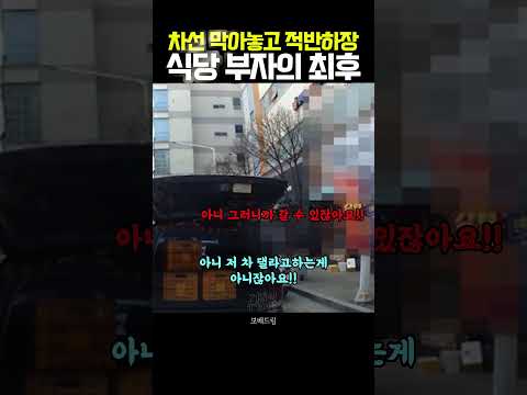 도로막고 비켜서 가라는 아빠와 아들의 최후
