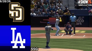 Dodgers vs. Padres Simulaton | 6/28/26 | MLB The Show 26 PS5 Gameplay 