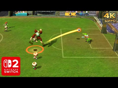 Super Mario Strikers (Switch 2) Donkey Kong "Mushroom Cup" Gameplay @ 4K 60ᶠᵖˢ ✔