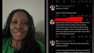 You are tore from the floor - black women are not jealous of you! Stop the cope!