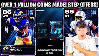 I MADE OVER 1 MILLION COINS! OPENING ALL PREGAME ACCESS STEP OFFERS! LTD PUKA!