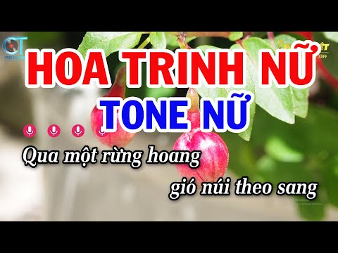 Karaoke Hoa Trinh Nữ Tone Nữ  ( C ) Nhạc Sống Mới || Karaoke Tuấn Kiệt