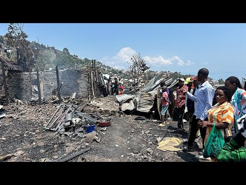 YouTube video thumbnail: DRC: Deadly Fire Ravages Bukavu Neighborhood, Claiming 14 Lives