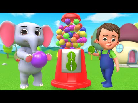 Baby Learn Colors with Toy Gumball Machine | Farm Animals for Kids | Toddler & Kids Learning Videos