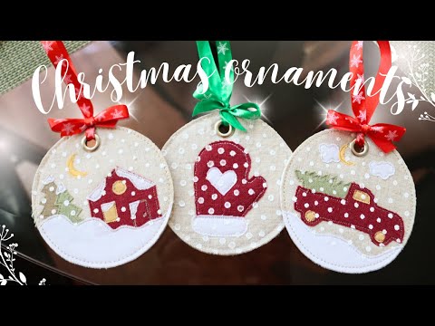 HOW TO make these QUICK and EASY ornaments from fabric?