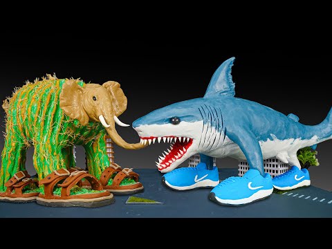 Making TRALALERO TRALALA SHARK vs LIRILI LARILA -  Brainrot memes with Clay