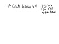 Algebraic Operations and Equations