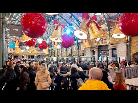 🎄London’s Iconic Covent Garden Christmas Lights 2024 |✨LONDON CHRISTMAS Lights Tour [4K]