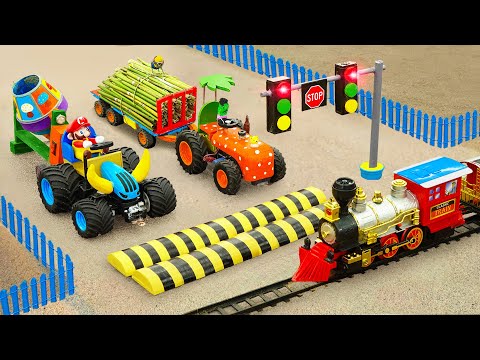 Diy tractor mini Bulldozer to making Train Speed Humps Construction & Rescue Vehicles