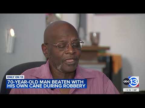 Video shows suspects rob 70-year-old man, beat him with his cane