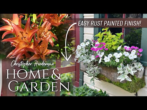 DIY Home & Garden Ideas - How To Create A Rusty Painted Finish - Flower Planter Ideas - Gardening