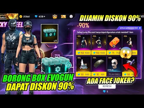 DISKON 90% GILA-GILAAN!! BOX EVOGUN & FACE JOKER MUNCUL DI LUCKY WHEEL!! - Free Fire
