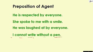 Preposition of Agent