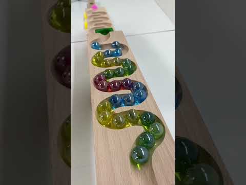 Marble Run ASMR ☆ HABA Wave Slope, Skeleton Car #shorts #marblerun @marblerunone