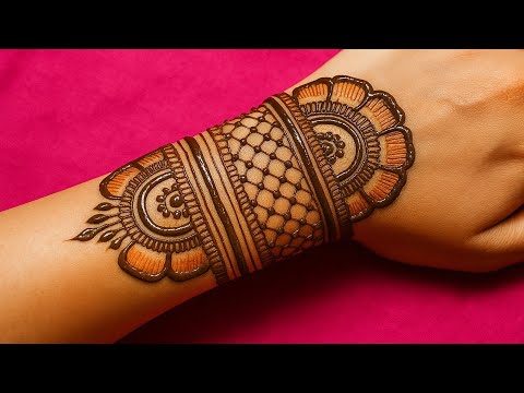 Very Beautiful back hand mehndi design | Easy mehndi design | mehndi ka design