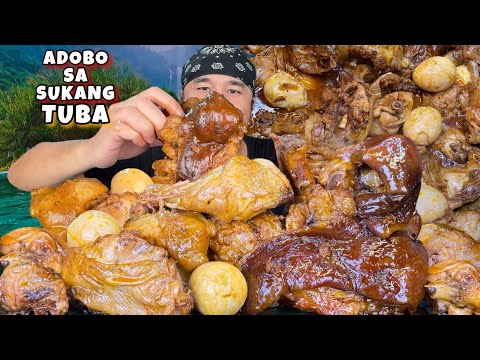 Pork & Chicken Adobo sa Sukang Tuba Mukbang Pinoy Mukbang
