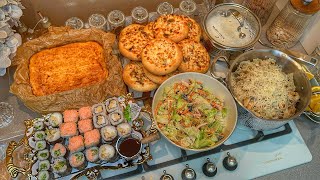 Часть2😍 САМЫЕ ВКУСНЫЕ РЕЦЕПТЫ НАГОТОВИЛА НА 2-3 ДНЯ ЗАПЕКАНКА, СЛИВОЧНАЯ ПАСТА, ПИЦЦА, САЛАТ, РОЛЛЫ,