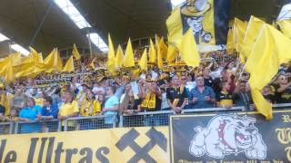Roda JC Kerkrade - de Graafschap Koempeltribune bij Limburgs Volkslied
