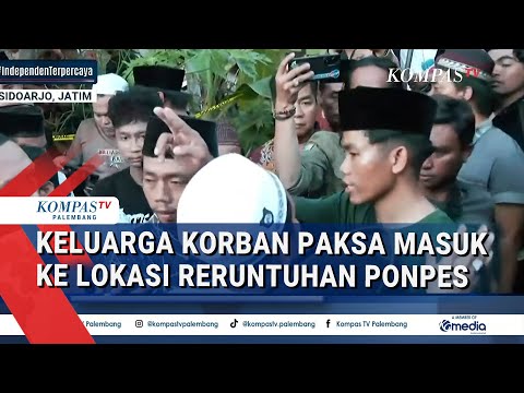 Panas! Keluarga Korban Paksa Masuk ke Lokasi Reruntuhan Ponpes Al Khoziny