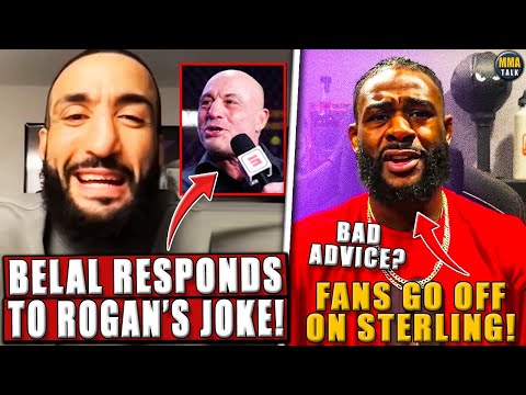 Belal Muhammad RESPONDS to Joe Rogan's SECURITY JOKE! Fans SLAM Aljamain Sterling for 'bad advice'