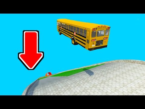バスをメチャクチャ高い場所から落としてみた - BeamNG Drive - 実況プレイ
