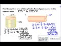 Surface Area of Cylinders