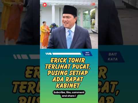 Erick Tohir pusing/pucat setiap kali ada rapat kabinet #shorts #viral #kabinet #erickthohir #foryou