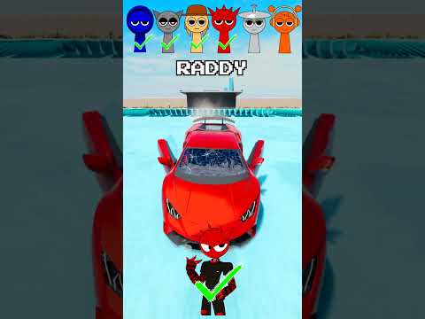 Incredibox Sprunki Car Jump Challenge For Jevin, Gray, Tunner and Friends π€£β#short #beamngdrive