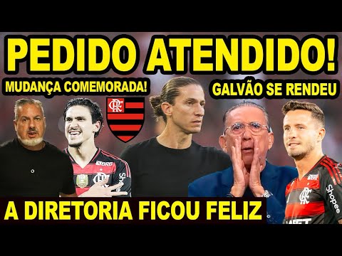 FINALMENTE! PEDIDO DO FLAMENGO FOI ATENDIDO! DIRETORIA DO MENGÃO COMEMORA MUDANÇA! GALVÃO SE RENDEU!