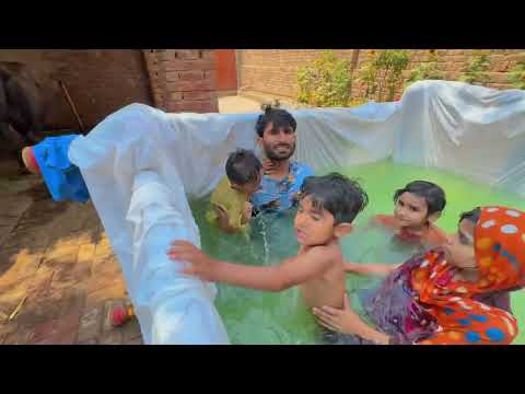 Village family home swimming pool|pak village family @PakVillageFamily