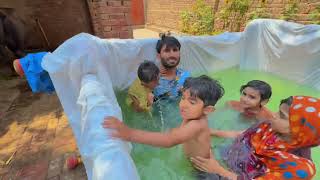 Village family home swimming pool|pak village family @PakVillageFamily