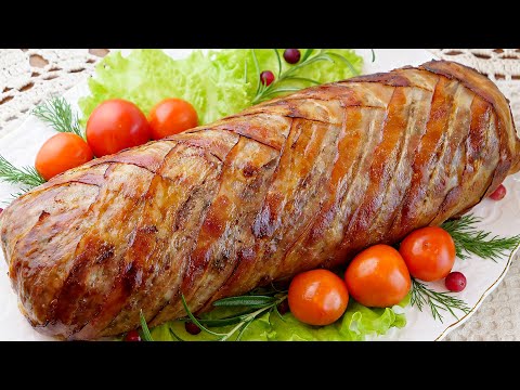2 в 1 - Горячее блюдо и закуска на праздничный стол - Мясной рулет из фарша на праздничный стол!
