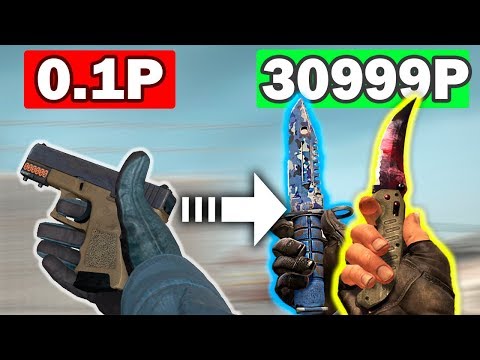 БИТВА ШКОЛЬНИКОВ ЗА ДВА НОЖА CSGO! ШОУ ОТ БОМЖА ДО НОЖА  В КСГО