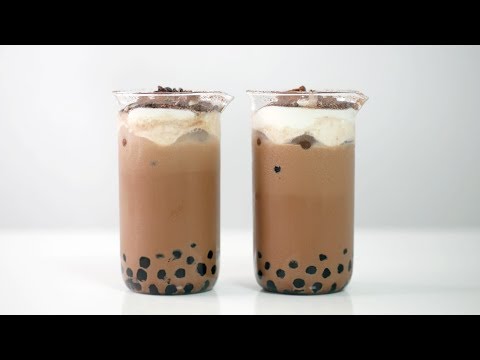 치즈폼 가득 올린 초코 버블티 만들기 Chocolate Boba (+cheese froth) Recipe | 한세 HANSE