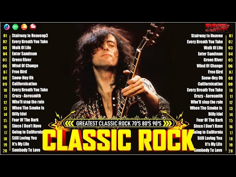 Classic Rock Songs 70s 80s 90s Full Album - Queen, Aerosmith, Guns' N Roses, Bon Jovi, ACDC, U2