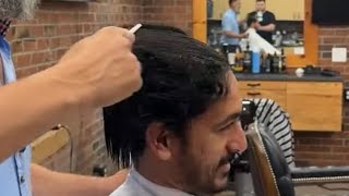 Makeover from straight ponytail to curly classic style