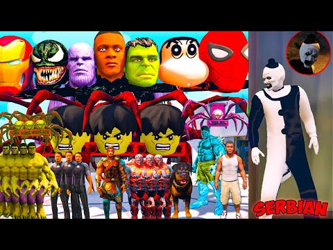 Shinchan & Franklin Playing Chupan Chupai With AVENGERS Family & HULK Family in GTA 5 !