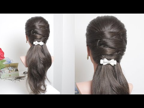 Easy Bridal Hairstyle For Girls With Long Hair