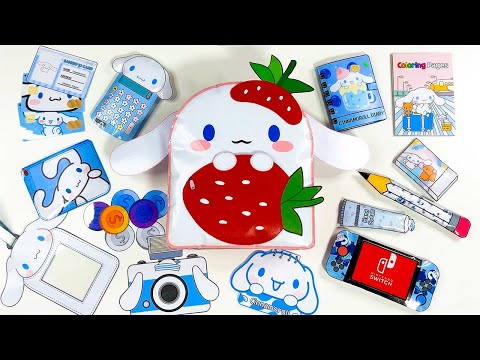 ☁️Paper diy☁️ Cinnamoroll Blind School Bag Squishy ASMR