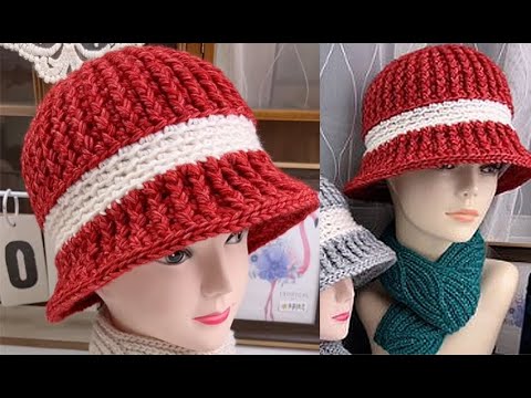 Free tutorial on how to crochet a warm and thick winter hat.