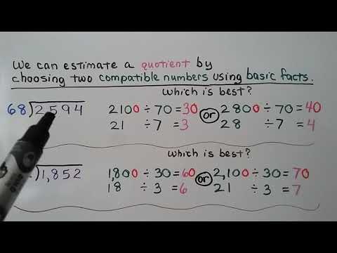5th Grade Math 2.5, Estimate with 2-digit Divisors...