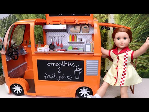 Doll Food Truck Cooking Adventure !