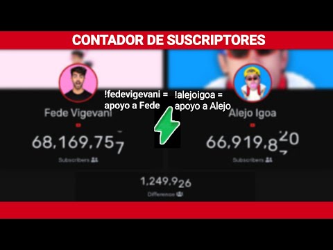 ALEJO IGOA VS FEDE VIGEVANI - CONTADOR DE SUBS EN VIVO 🔥