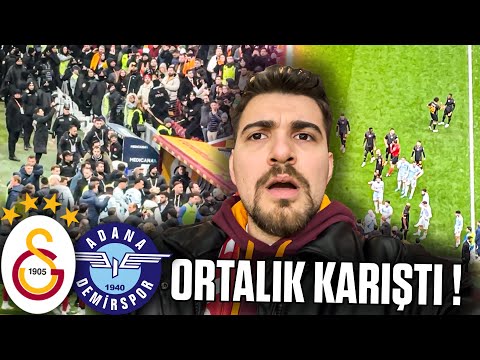 ADANA SAHADAN ÇEKİLDİ ORTALIK KARIŞTI TÜM GÖRÜNTÜLER | Galatasaray - Adana Demirspor