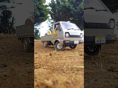 ???GIRLS & 1/10 Kei Tora 2WD RC Car WPL-D12 Suzuki Carry #rccar #shorts #rctrac#skateboarding