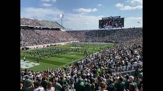 Michigan State Football enters Spartan Stadium - Homecoming 2023