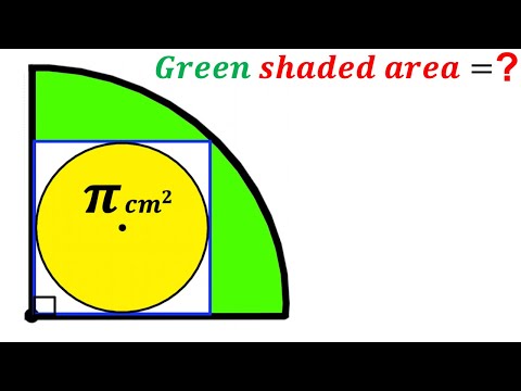 Can you find area of the Green shaded region? | (Square) | #math  #maths | #geometry