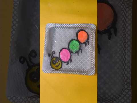 Easy Caterpillar craft from tissue, New Creative Craft ideas for kids #caterpillar #trending #diy