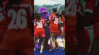 GO GRIMACE! We know about the GRIMACE SHAKE but we didn’t know GRIMACE plays FOOTBALL ⚽️ #mcdpartner