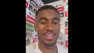 New message from Reiss Nelson to the arsenal fans | arsenal 5-0 nottingham forest